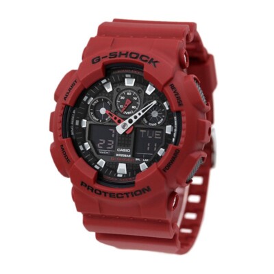 CASIO G-SHOCK GA-100B-4AJF Red x Black Big Case Analog Digital Men