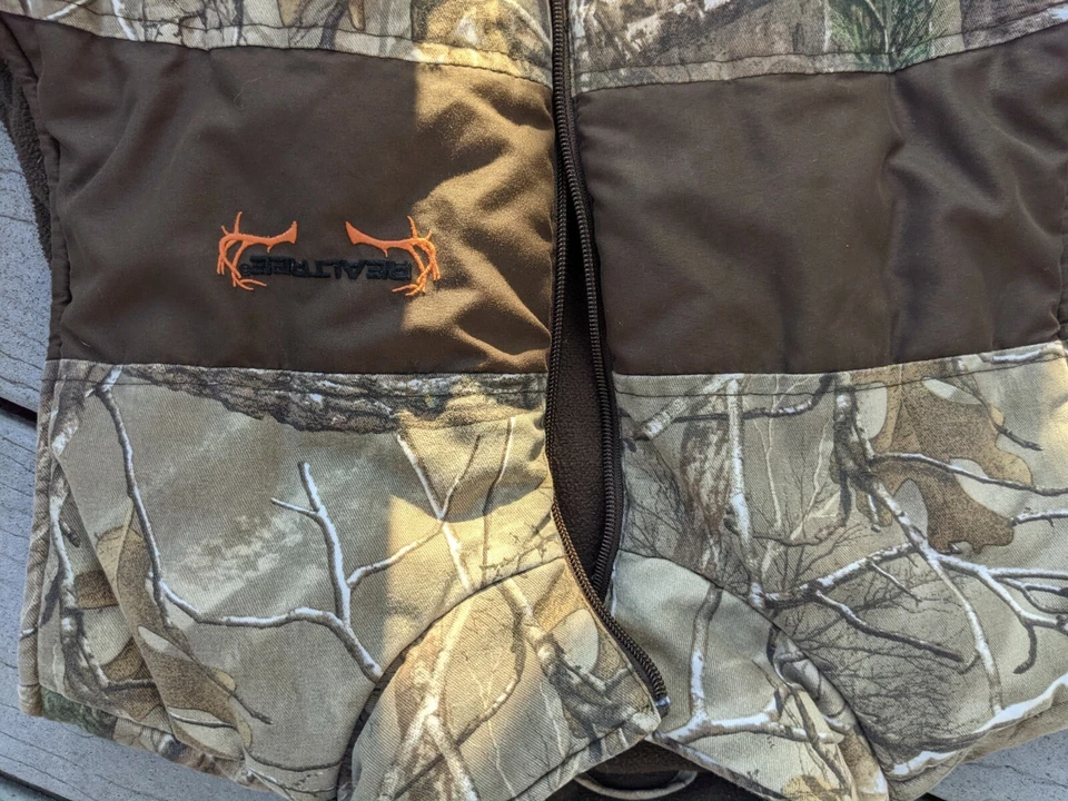 Realtree Camouflage Vest Mens Size M 38/40 Hunter Trees Brown Lined - Image 2 of 4