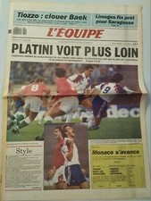 L'Equipe Journal 30/03/1990; PLatini voit plus loin/ Tiozzo-Baek/ Limoges