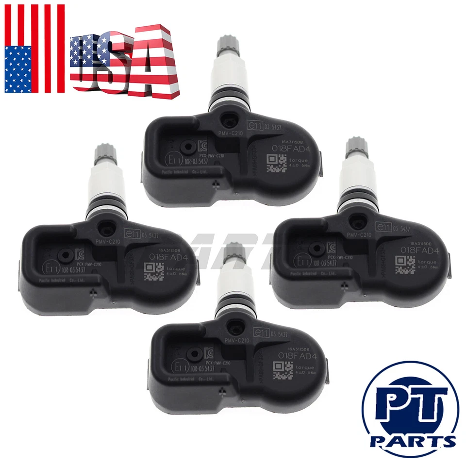 Sensor de presión de neumáticos TPMS x4 para Lexus Toyota Hilux GT86 Aygo Avensis 2014-EOP Foto 2 de 4