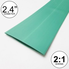 2.4" ID Green Heat Shrink Tube 2:1 ratio wrap 2x24" 4 feet inch/ft/to 60mm