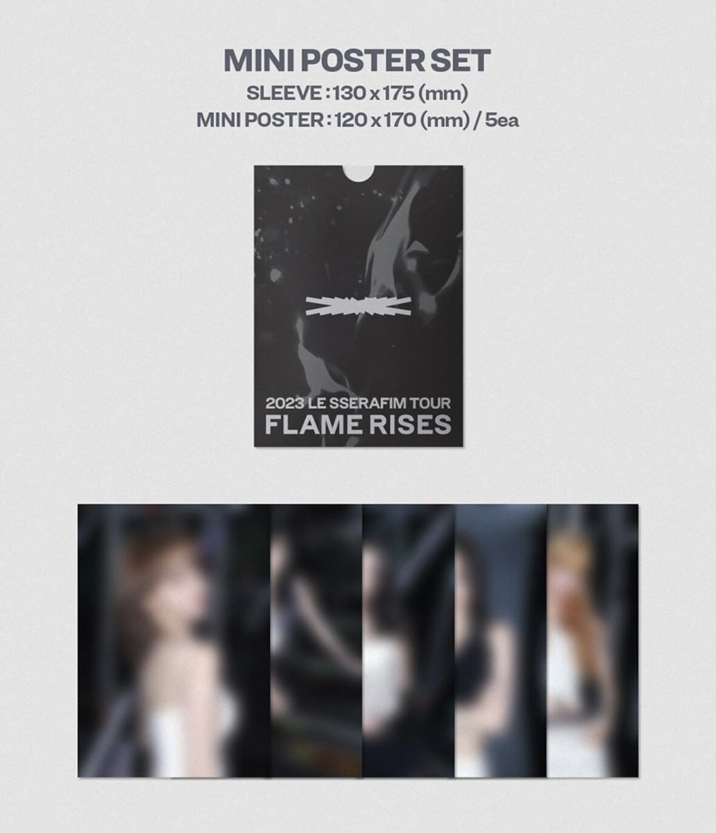 LE SSERAFIM] 23 TOUR FLAME RISES IN SEOUL Photocard Mini Poster PC