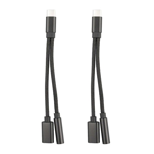 2 Pcs Adaptateur Type-c Audio Vers Usb Mini-adaptateur Chargeur D'écouteur - Zdjęcie 7 z 12