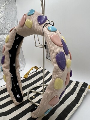Lele Sadoughi Pebble Mosaic Knotted Headband Pastel Rainbow  display picture 2