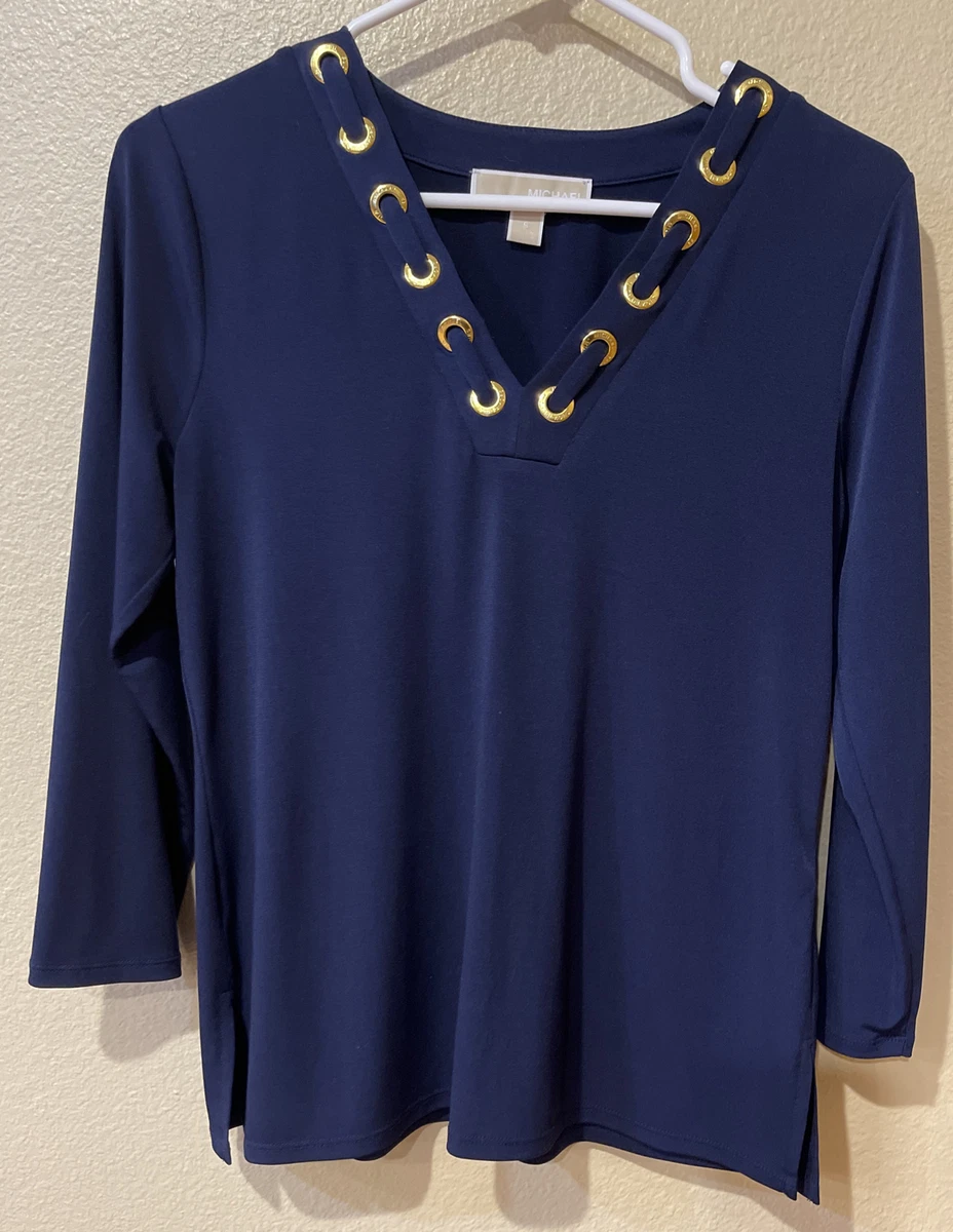 Michael kors 2024 blouses navy