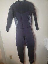 Black Full Body Wetsuit Womens Neoprene Medium Black Grey Zip
