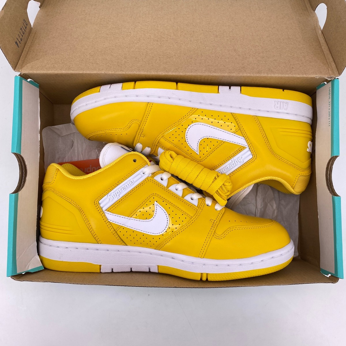 Size 8.5 - Nike Supreme x Air Force 2 Yellow for sale online Size 8.5 - Nike Supreme x Air Force 2 Yellow for sale online