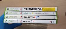 Lot of 4 Games Madden 15, Tiger Woods PGA Tour O9, 12 & FIFA Soccer 12 Xbox 360