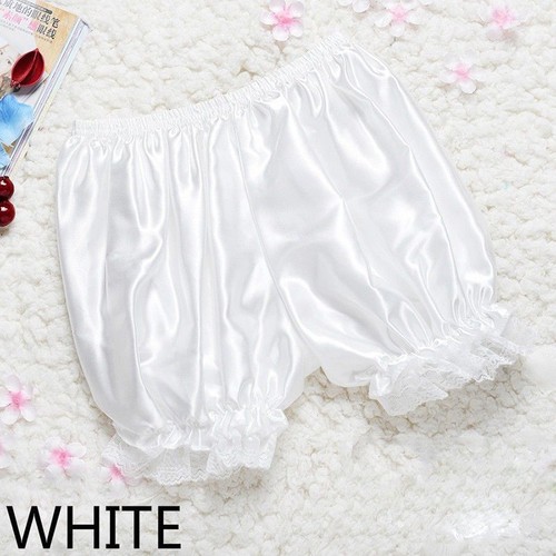 Women Satin Knickers Panties Pumpkin Bloomer Shorts Underwear Underpants w/ Lace - Picture 11 of 17