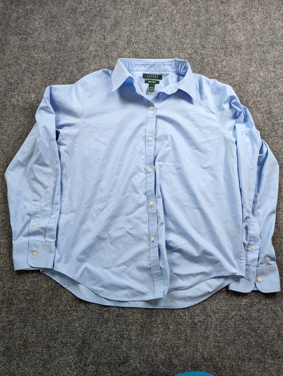 Lauren Ralph Lauren Green Label Long Sleeve Non Iron Blue Dress Shirt Mens Large Lauren Ralph Lauren Green Label Long Sleeve Non Iron Blue Dress Shirt Mens Large