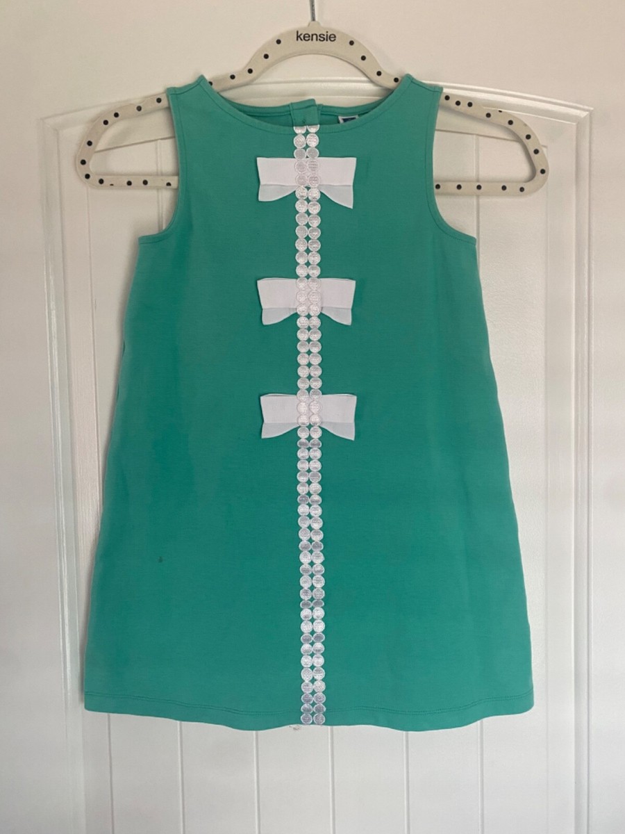 janie and jack green dress Janie & Jack Green Floral Belted Dress NWT- Size 2T