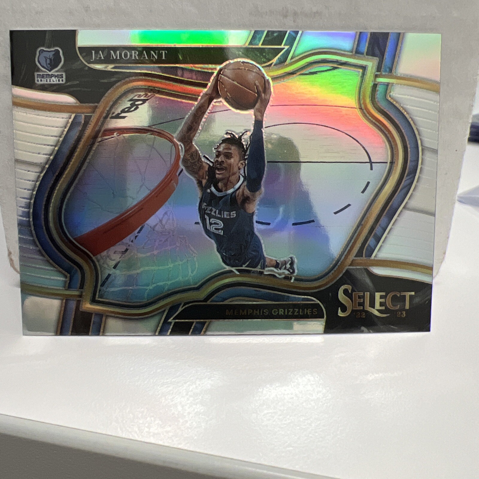 Ja Morant Silver Prizm Courtside 2022-23 Panini Select Basketball Grizzlies
