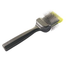 Les Pooch Green Medium Single Pet Grooming Brush - De-Matts & Detangles