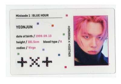 TXT Yeonjun Photocard | Minisode 1 : Blue Hour VR version Official