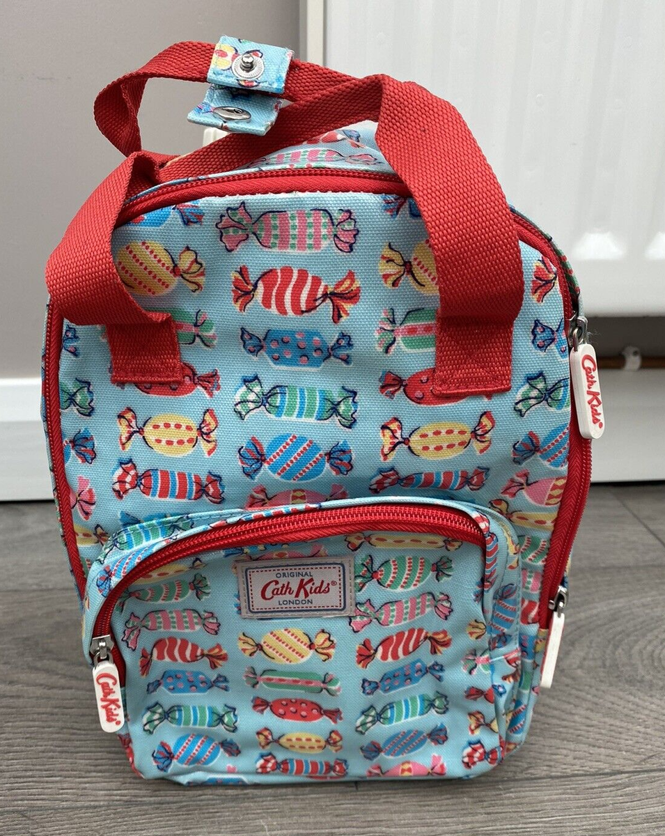 cath kidston mini backpack size Cath Kidston Kids Mini Backpack Blue with Sweets Print - Oilcloth Fabric
