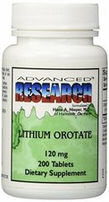 Advanced Research Lithium Orotate 120 mg., 200 Tablets