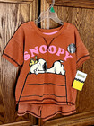 NWT girl 5T Snoopy Woodstock Peanuts 2pc short set top outfit brown short sleeve — photo 3