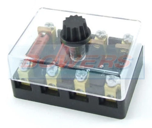 BOWERS 6V 12V 24V VOLT 4 WAY CERAMIC TORPEDO CONTINENTAL FUSE BOX HOLDER CLASSIC CAR