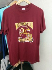 Vintage 90s t shirt Washington Redskins NFL Made In USA paper thin old logo L VG