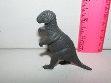 Vintage 1960's MPC Gray Allosaurus Plastic Prehistoric Animal Dinosaur Figure
