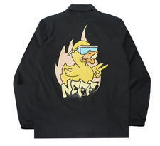 NEFF Windbreaker Jacket Mens XL Black Peace D...