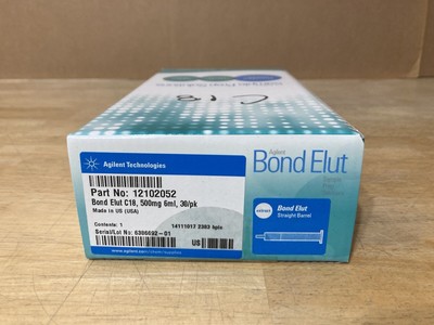 Agilent 12102052 Bond Elut C18 500mg 6ml 30 Pack