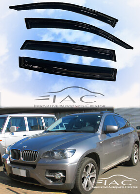 For BMW X6 E71 2008-2014 Window Visor Vent Sun Shade Rain Guard Door Visor 