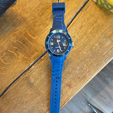 Ice-Watch Unisex Quarz Armbanduhr blau Silikon, analog mit Datum