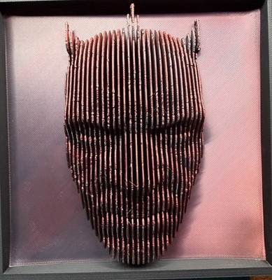 Darth Maul Sci-Fi Galaxy Inspired Line Contour Sculpture 3D Printed PLA Line Art