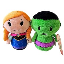 Hallmark Itty Bitty's Marvel Hulk w/Tags and Disney Anna Stocking Stuffers 4.5"