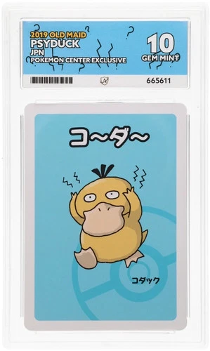 ACE 10 Psyduck Old Maid Pokemon Center Exclusive  Ace Label Japanese Graded Card