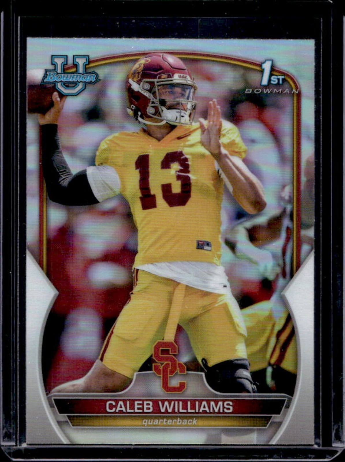 2022 Bowman Chrome U Caleb Williams Refractor #50 Trojans