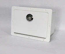 Marine Glove Box White Starboard Boat Glovebox Storage 14" x 10"