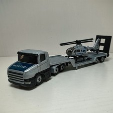 SIKU 1610 Low Loader with Helicopter Diecast Metal Truck Toy Vehicle Playset