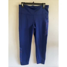 Gap Fit Navy Blue Blackout Technology Workout Activewear Yoga Cropped Leggings M