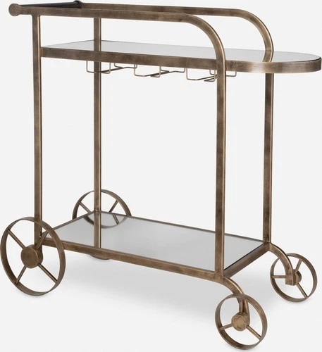 Uttermost 50016 Carrinho 38"W Metal Bar Cart - Brass - Picture 6 of 6