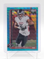 BIJAN ROBINSON 2025 TOPPS CHROME AQUA WAVE REFRACTOR /149 #16 FALCONS Q5692