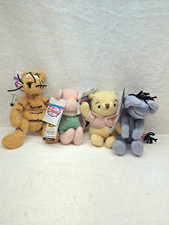 Vtg Disney Store Exclusie Classic Pooh and Friends Plushies Lot of 4 New w Tag's