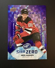 2019-20 Upper Deck Ice - Sub Zero Rookies (RC)  Jack Hughes #SZ-47 /999 (RC)