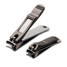 Nail Clippers Set with Build-in Nail File, Durable Sharp Zinc Alloy Fingernai...