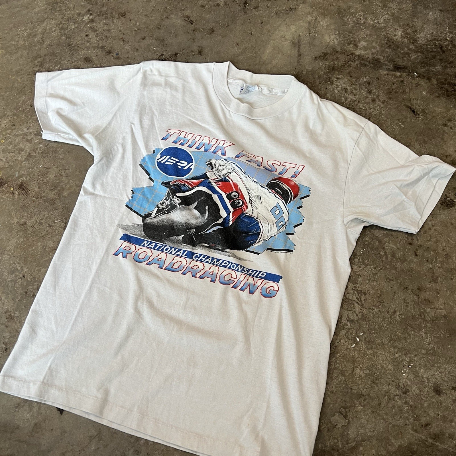 Vintage Road racing motorcycle T-shirt large national championship