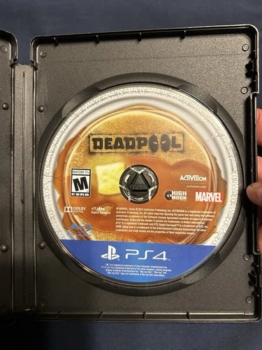 Deadpool Sony PlayStation 4 Video Game Marvel - CLEAN DISC ONLY- Works