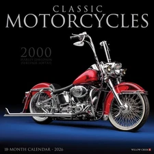 Willow Creek Press,  Classic Motorcycles 2026 Wall Calendar, 12'' X 12'', 18-Mon