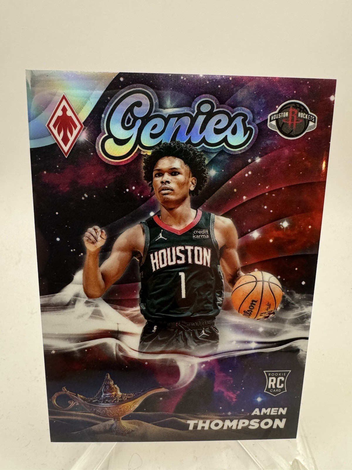 Amen Thompson 2023-24 Phoenix Rookie Genies Case Hit SSP. Rockets