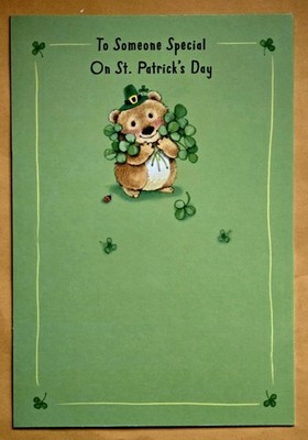 ''To Someone Special'' Happy St. Patrick's Day Greeting Card (+ Envelope 5x7''). 