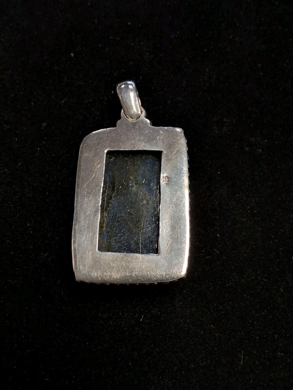 Blue Labradorite Rectangular Sterling Silver Wrap… - image 2