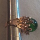 Large Green Rhinestone Cocktail Ring — photo 6