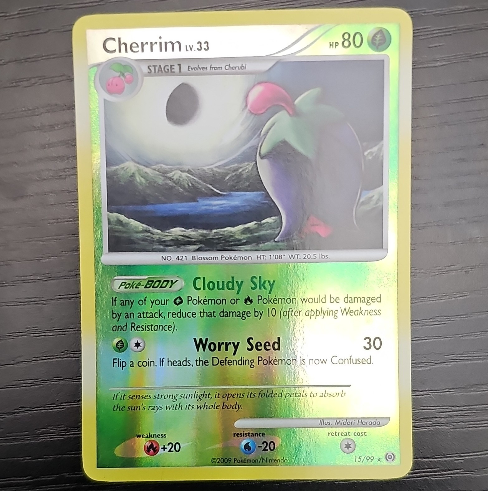 Pokemon TCG Cherrim 15/99 Arceus Rare Reverse Holo