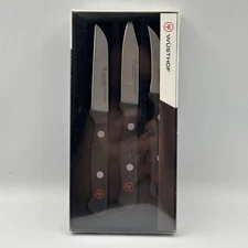 WUSTHOF Gourmet 3 Piece Kitchen Paring & Peeling Knife Set Stainless Steel NIB