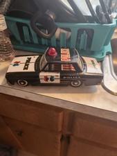 VINTAGE TOY POLICE CAR MF 255 P.D TIN LITHO FRICTION POWERED 60's CHINA WORKS